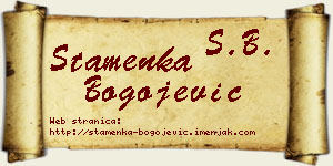 Stamenka Bogojević vizit kartica
